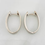 Candongas Carril 5.2g / 3/4 in Oro Blanco 18K
