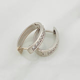 Candongas Carril 5.2g / 3/4 in Oro Blanco 18K