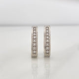 Candongas Carril 5.2g / 3/4 in Oro Blanco 18K