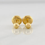 Topos Bola Lisa 0.5 g / in / 3 mm Oro Amarillo 18K