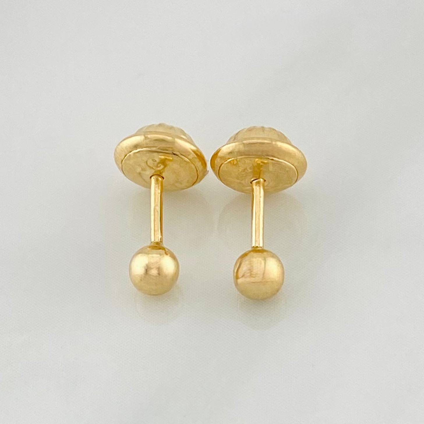 Topos Bola Lisa 0.5 g / in / 3 mm Oro Amarillo 18K