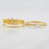 Anillo Solitario Corona 4.5g / T7 1/4 Oro Amarillo 18K