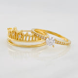 Anillo Solitario Corona 4.5g / T7 1/4 Oro Amarillo 18K