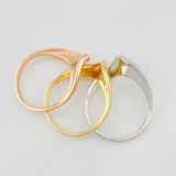 Anillo Trio Holas 6.95g / T6 Tres Oros 18K