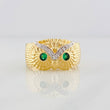 Anillo Buho 4.7g / T10 1/4 Dos Oros Amarillo Blanco 18K