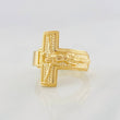 Anillo Cruz Cristo 6.70g / T9 1/2 Oro Amarillo 18K