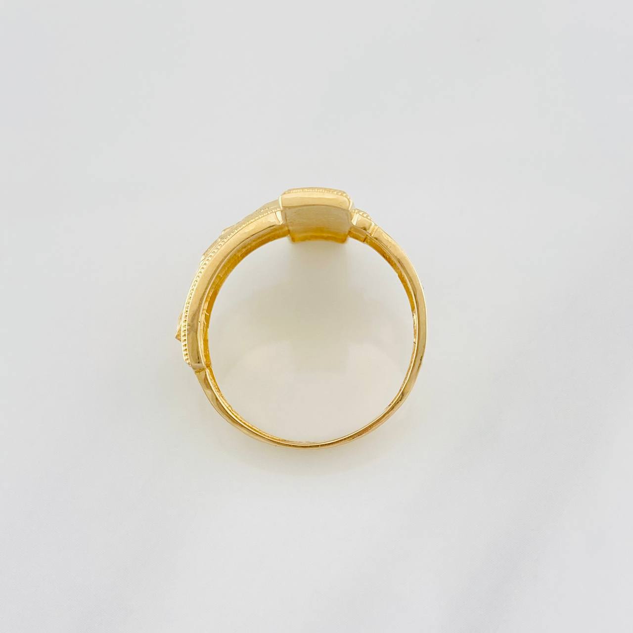 Anillo Cruz Cristo 6.70g / T9 1/2 Oro Amarillo 18K