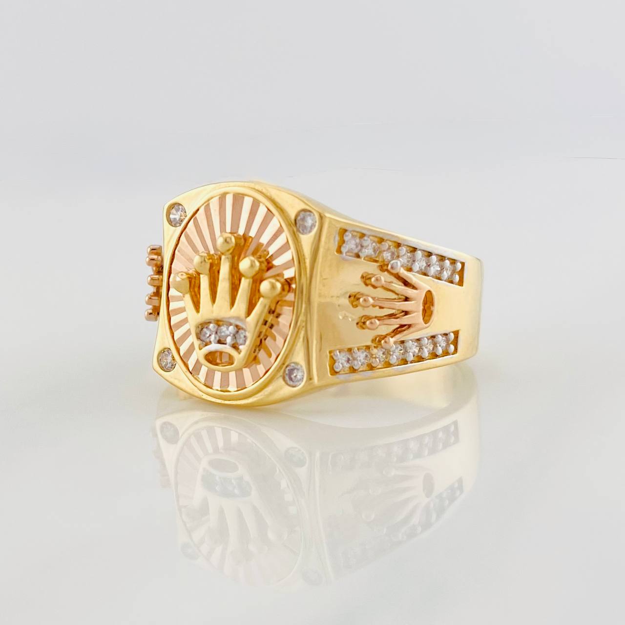 Anillo Corona 5.55g / T9 Tres Oros 18K