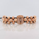 Woven Bracelet Miraculous Christ of Buga Three Golds 18K