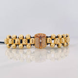 Woven Bracelet Miraculous Christ of Buga Four Golds 18K