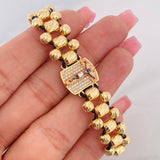 Woven Bracelet Miraculous Christ of Buga Four Golds 18K