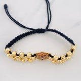 Woven Bracelet Miraculous Christ of Buga Four Golds 18K