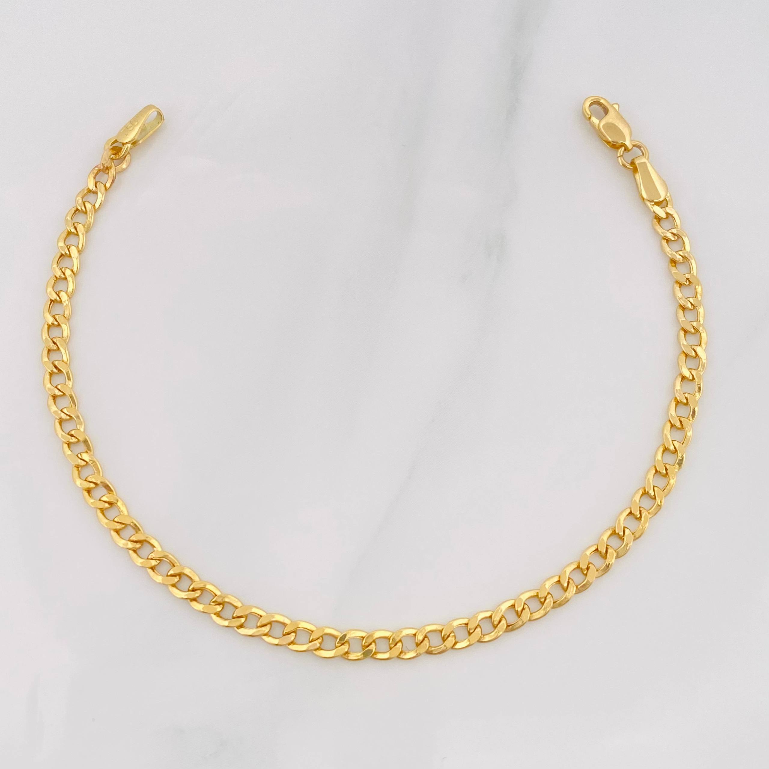 Pulso Cubano 2.25g / 7 in / 3.24mm Oro Amarillo 18K