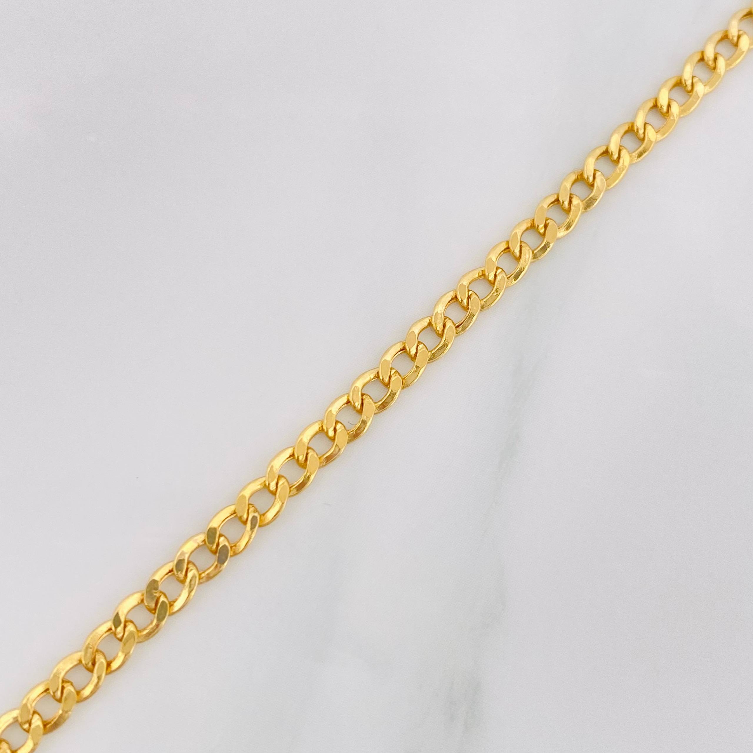Pulso Cubano 2.25g / 7 in / 3.24mm Oro Amarillo 18K