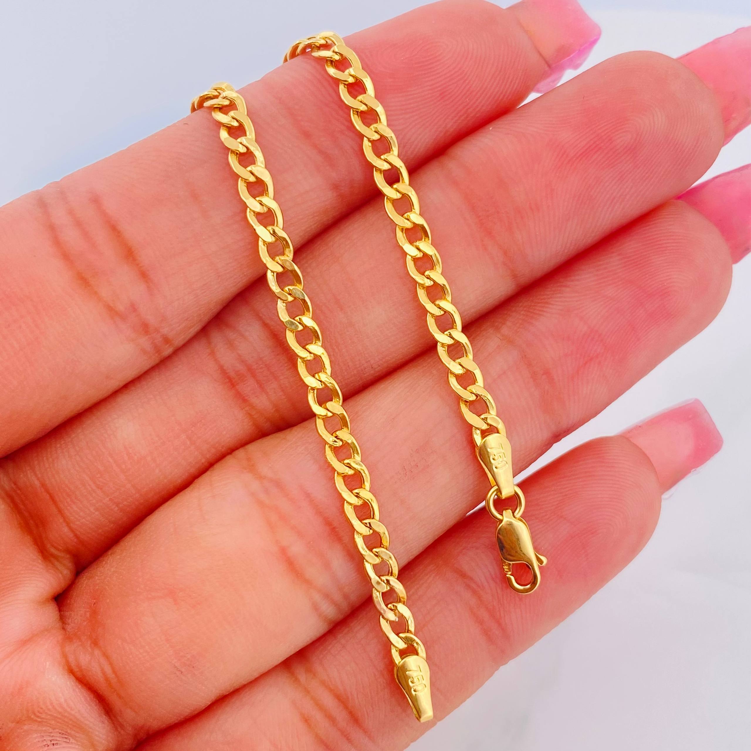 Pulso Cubano 2.25g / 7 in / 3.24mm Oro Amarillo 18K