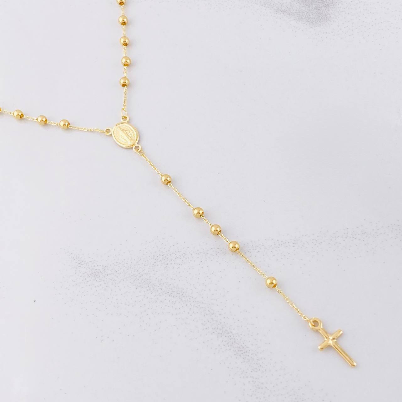Miraculous Virgin Rosary 3.55g / 18 in / 2.6mm Yellow Gold 18K