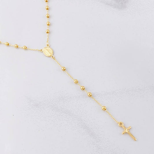 Rosario Virgen Milagrosa 3.6g / 17 3/4 in / 2.5mm Oro Amarillo 18K