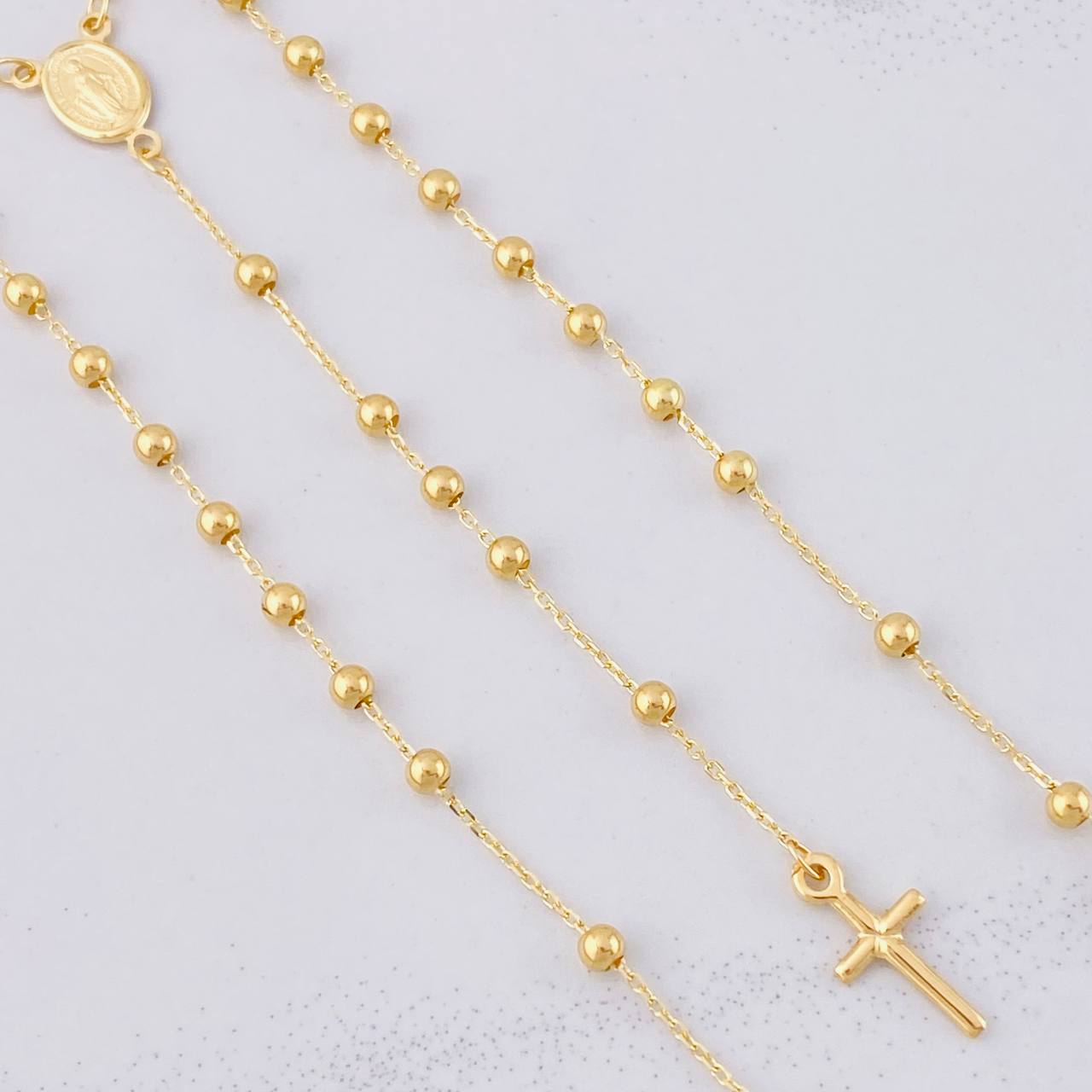 Rosario Virgen Milagrosa 3.6g / 17 3/4 in / 2.5mm Oro Amarillo 18K