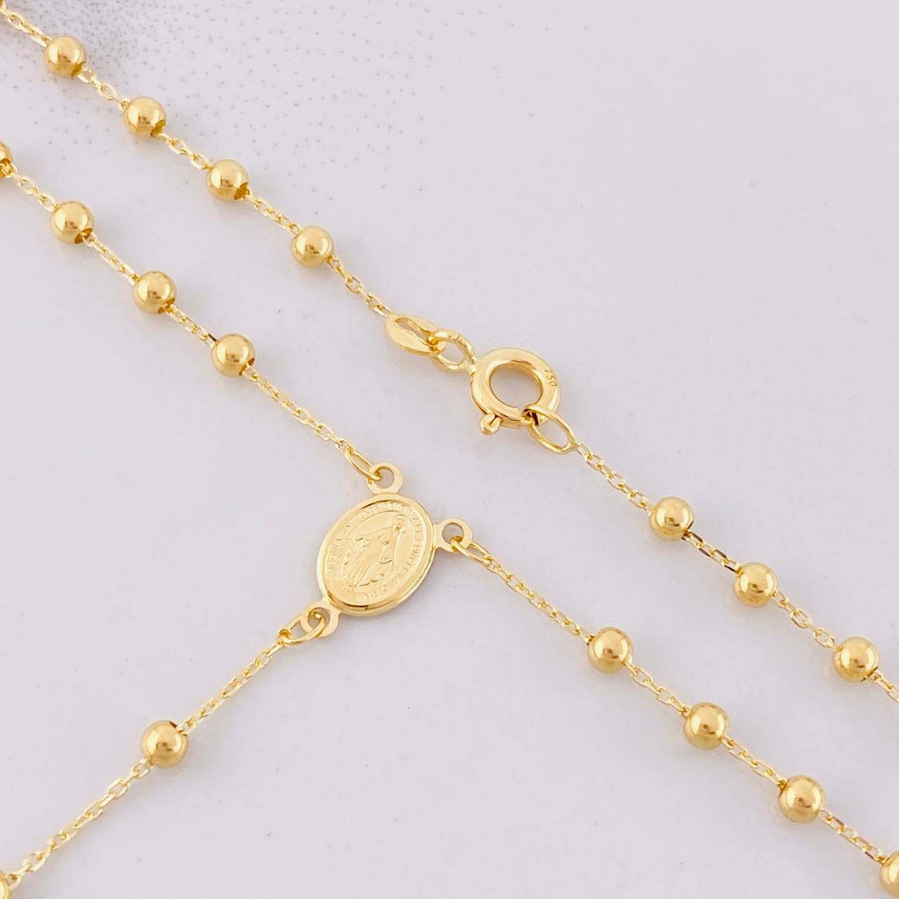 Rosario Virgen Milagrosa 3.6g / 17 3/4 in / 2.5mm Oro Amarillo 18K