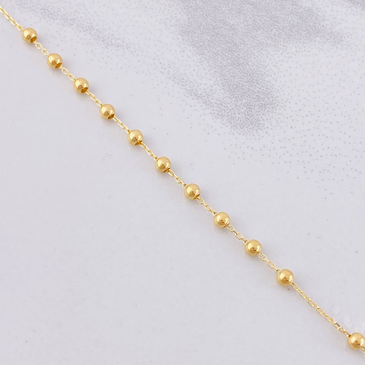Rosario Virgen Milagrosa 3.6g / 17 3/4 in / 2.5mm Oro Amarillo 18K