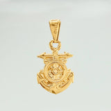 Pendant Anchor Helm 1.4 g / 1 1/4 in 18K Yellow Gold