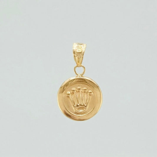 Dije Corona 0.8 g / 3/4 in Oro Amarillo 18K