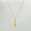 Set Cadena y Dije Veneciana + Angel De La Guarda 1.2gr / 15 3/4 in / 0.53mm Oro Amarillo 18K &