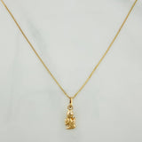 Set Cadena y Dije Veneciana + Angel De La Guarda 1.2gr / 15 3/4 in / 0.53mm Oro Amarillo 18K &