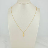Set Cadena y Dije Veneciana + Angel De La Guarda 1.2gr / 15 3/4 in / 0.53mm Oro Amarillo 18K &