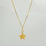 Set Cadena y Dije Veneciana + Estrella 1.2gr / 15 3/4 in / 0.55mm Oro Amarillo 18K &