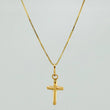 Set Cadena y Dije Veneciana + Cruz 1.15gr / 15 3/4 in / 0.53mm Oro Amarillo 18K &