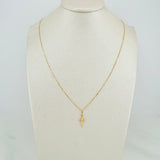 Set Cadena y Dije Veneciana + Cruz 1.15gr / 15 3/4 in / 0.53mm Oro Amarillo 18K &
