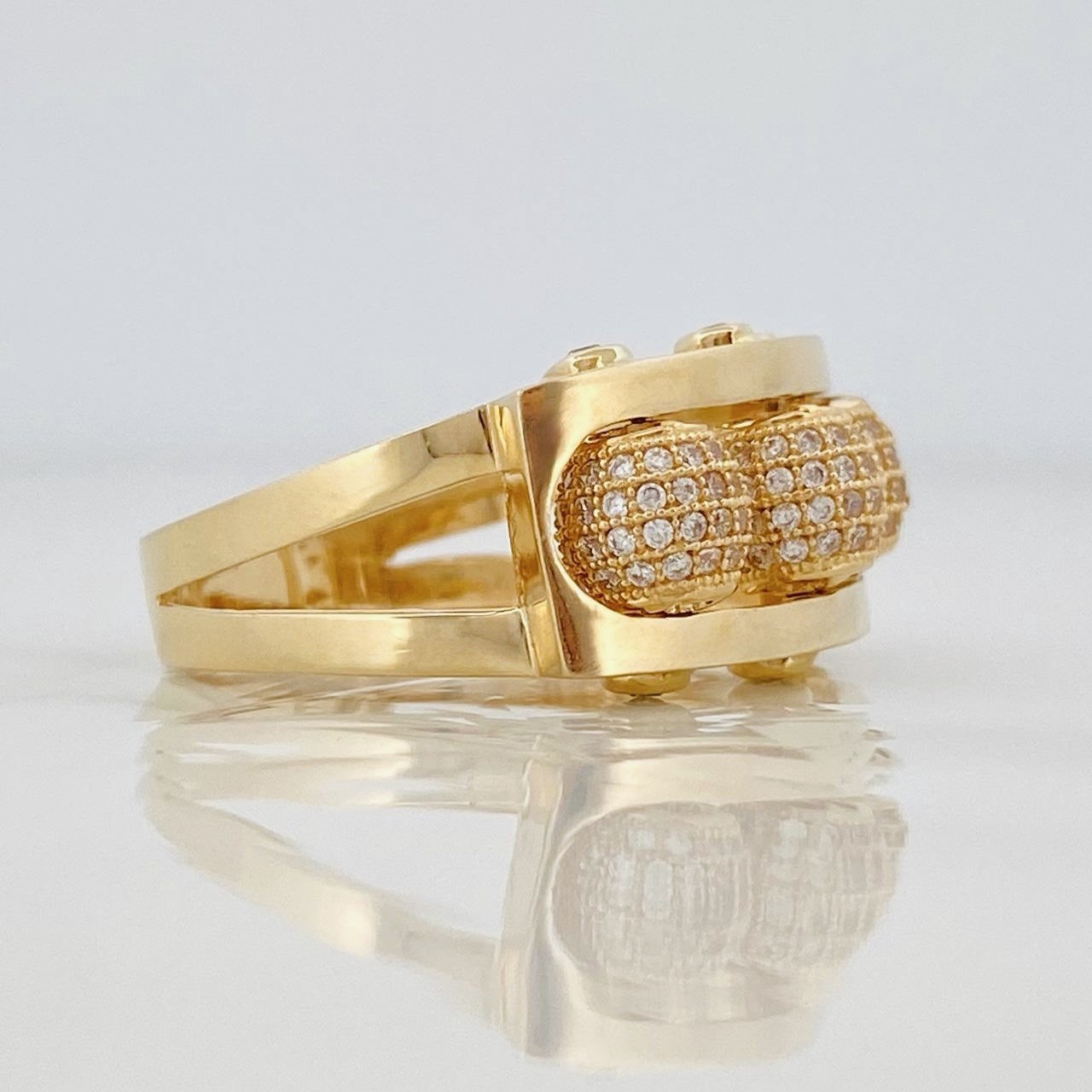 Fire Beads Ring 8.75g / T9 3/4 Yellow Gold 18K