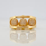 Fire Beads Ring 8.75g / T9 3/4 Yellow Gold 18K