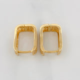 Candongas Cuadradas 7.3g / 3/4 in Oro Amarillo 18K