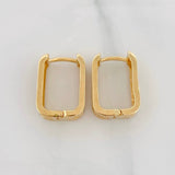 Candongas Cuadradas 7.3g / 3/4 in Oro Amarillo 18K