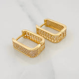 Candongas Cuadradas 7.3g / 3/4 in Oro Amarillo 18K