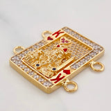 Herraje Rey de Corazones 7.8g / 1 in Dos Oros Amarillo Blanco 18K