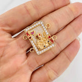 Herraje Rey de Corazones 7.8g / 1 in Dos Oros Amarillo Blanco 18K