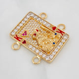Herraje Rey de Corazones 7.8g / 1 in Dos Oros Amarillo Blanco 18K