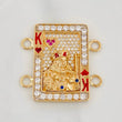 Herraje Rey de Corazones 7.8g / 1 in Dos Oros Amarillo Blanco 18K