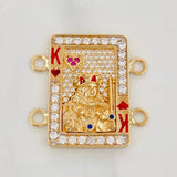Herraje Rey de Corazones 7.8g / 1 in Dos Oros Amarillo Blanco 18K