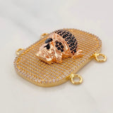 Charm Pirate Skull 9.7g / 1 1/2 in Tri-Color Gold 18K