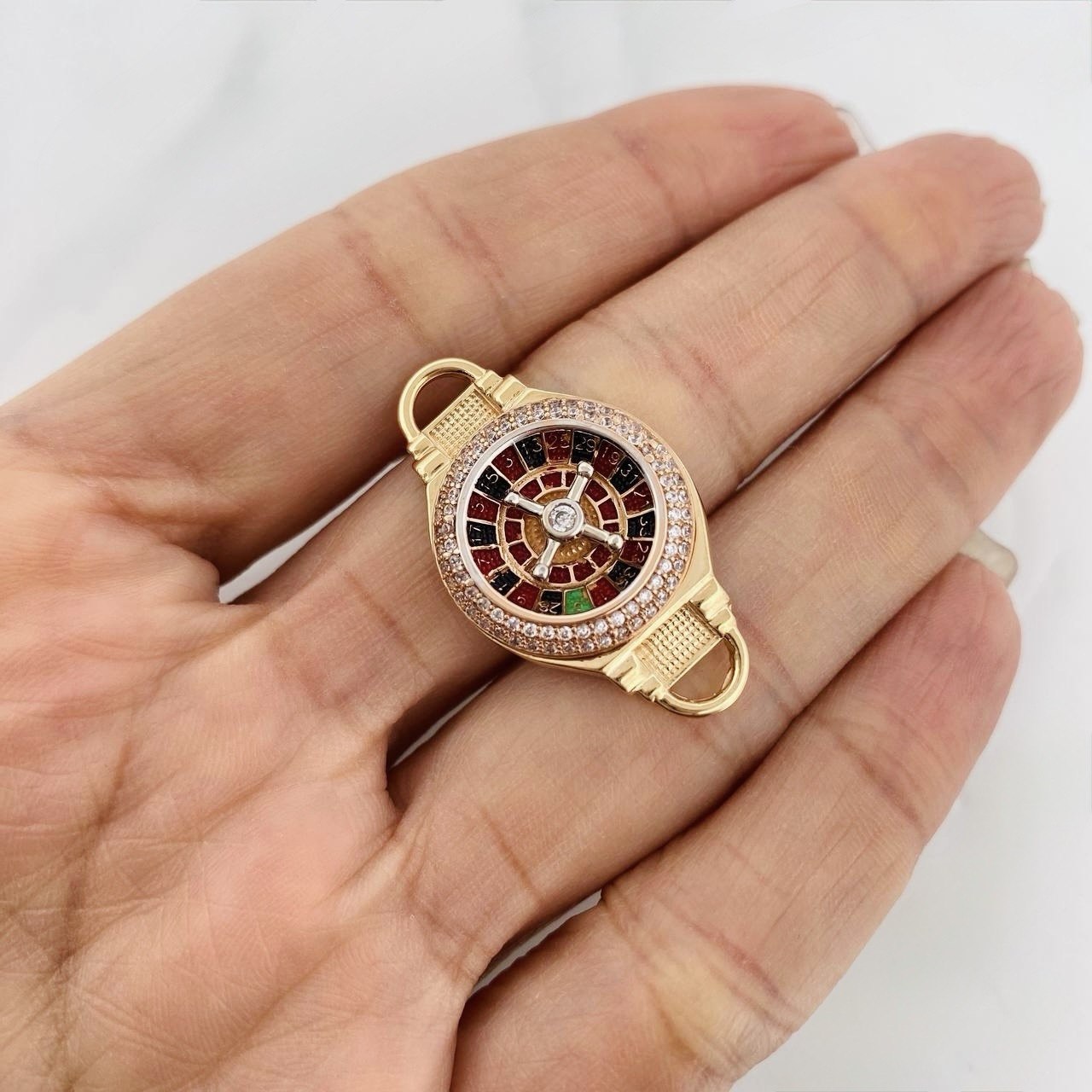 Herraje Ruleta Casino 6.65g / 1 1/2 in Tres Oros 18K