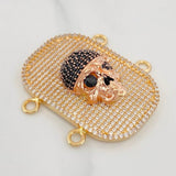 Charm Pirate Skull 9.7g / 1 1/2 in Tri-Color Gold 18K