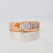 Anillo Corazon 3.75g / T7 1/2 Dos Oros Blanco Rosa 18K