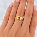 Anillo Halo Circulos 3.95g / T9 1/4 Oro Amarillo 18K