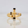 Anillo Cruz Cristo 3.7g / T10 1/4 Dos Oros Amarillo Blanco 18K