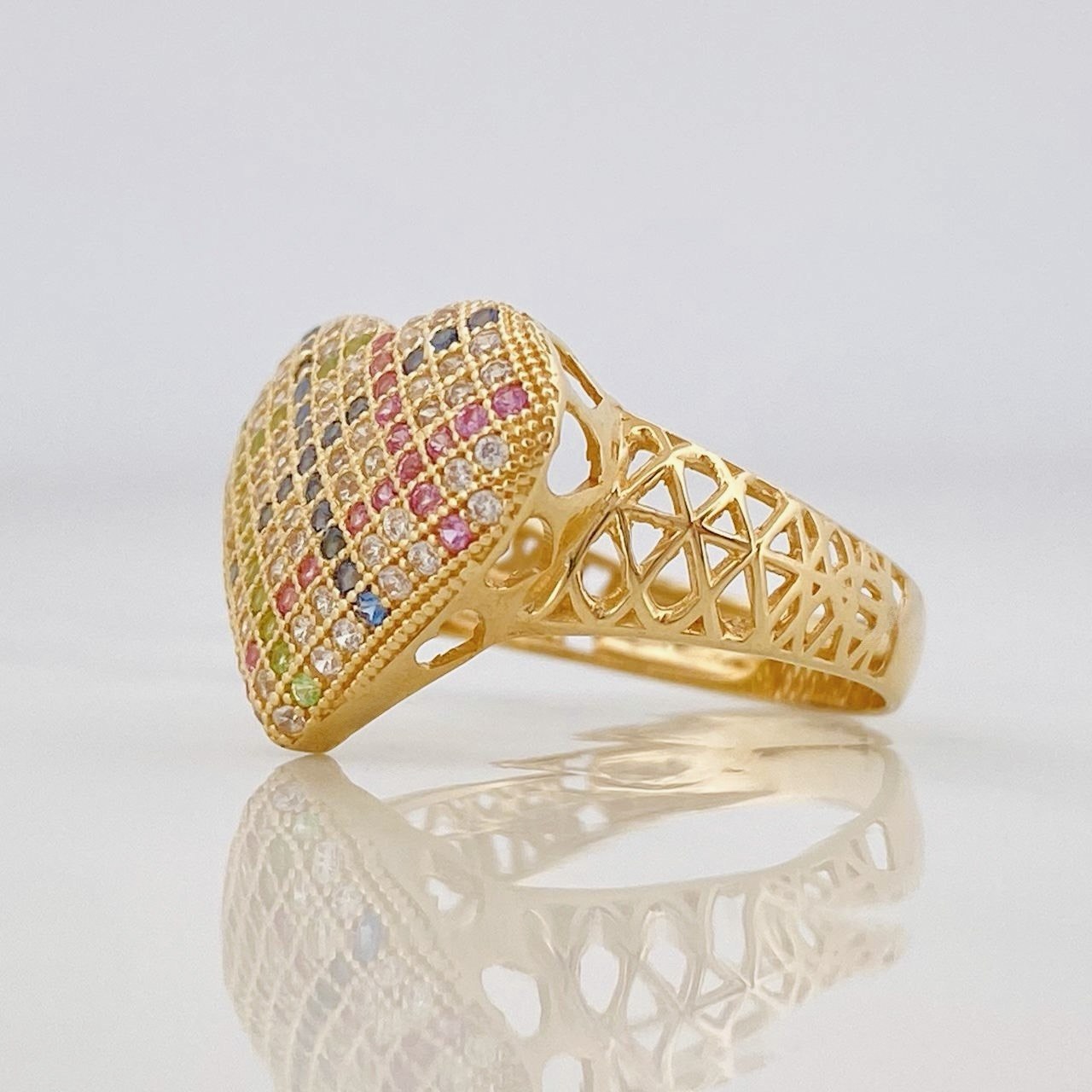 Heart Ring 3.5g / T5 3/4 Yellow Gold 18K