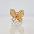 Butterfly Ring 4.5g / T7 Two Yellow White Golds 18K